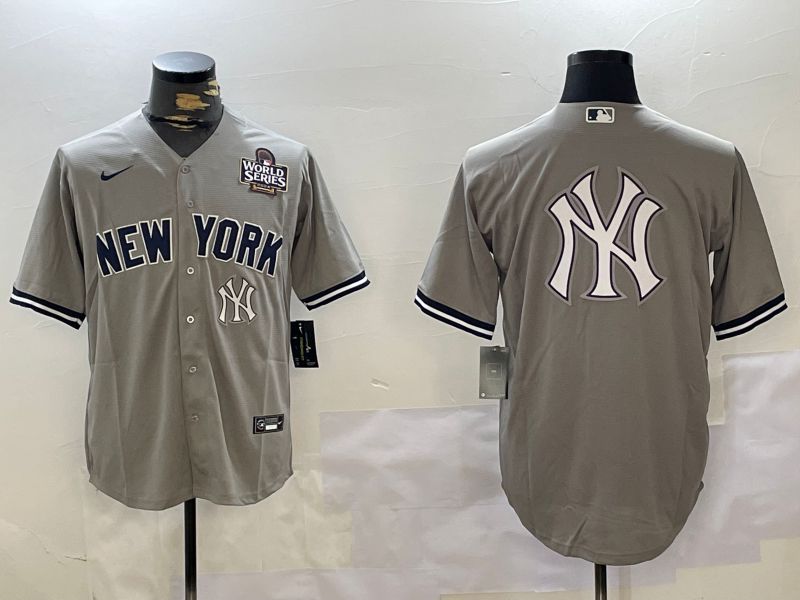 Men New York Yankees Blank Grey Game 2024 Nike MLB Jersey style 102717->new york yankees->MLB Jersey